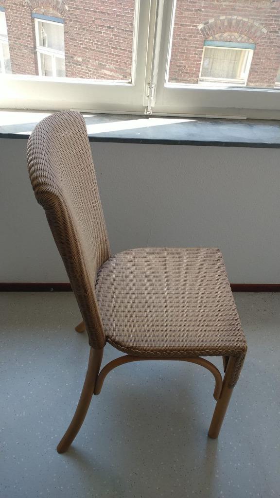 Vier Lloyd Loom stoelen - eetkamerstoelen, Huis en Inrichting, Stoelen, Gebruikt, Vier, Ophalen
