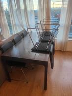 Uitschuifbare eet tafel + 6 stoelen, Huis en Inrichting, Ophalen
