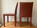 2 vintage arper stoelen, Huis en Inrichting, Ophalen, Twee, Bruin, Leer