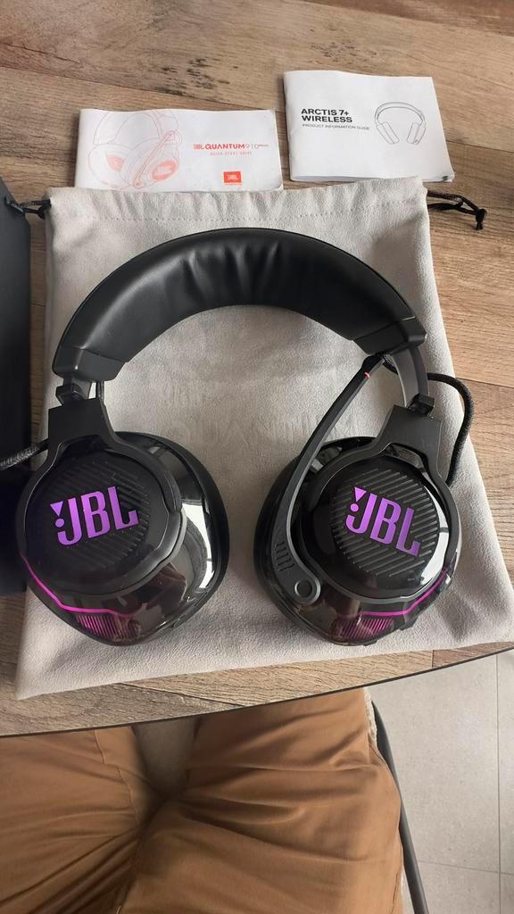 Headset Jbl quantum 910, Computers en Software, Headsets, Gebruikt, On-ear, Draadloos, Gaming headset, Inklapbare microfoon, Mute-functie