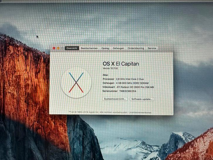 iMac 24” Early 2008, Computers en Software, Apple Desktops, iMac, Ophalen of Verzenden