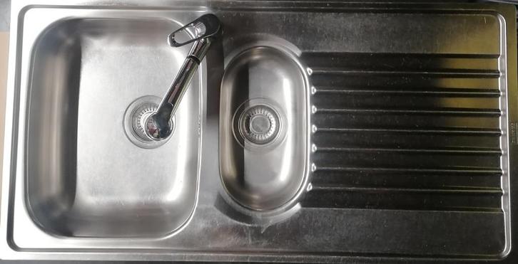 Spoelbak rvs Franke met afdruipzone, Huis en Inrichting, Keuken | Keukenelementen, Gebruikt, Ophalen