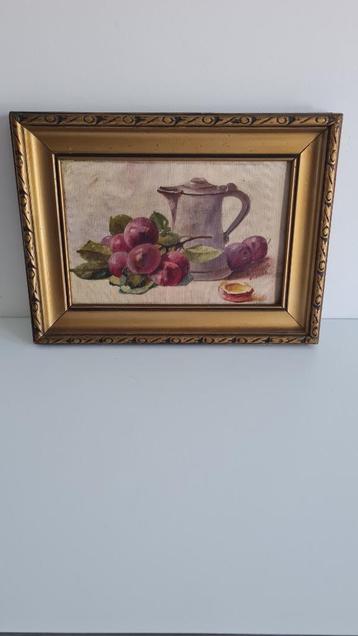 Zeer mooi schilderij op doek - stilleven - 1938 beschikbaar voor biedingen