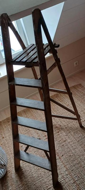 Vintage  ladder., Ophalen, Zo goed als nieuw, Ladder