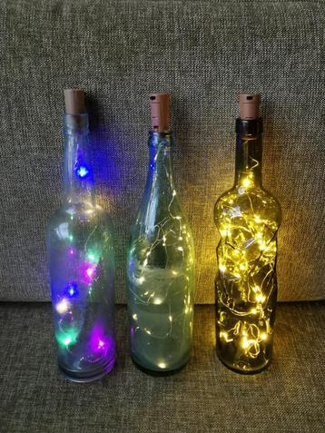Flessen met lichtjes - fairy lights in fles elfenlichtjes  beschikbaar voor biedingen