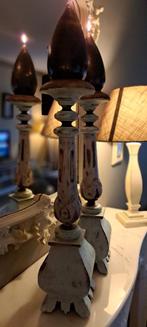 2 mooie grote kaarsenhouders 60cm hoog, Antiek en Kunst, Antiek | Verlichting, Ophalen