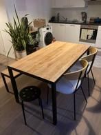 Eettafel + bijhorende zitbank, Huis en Inrichting, Ophalen, Gebruikt, 100 tot 150 cm, Eikenhout