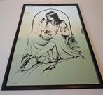 70's art nouveau stijl spiegel flower power, Antiek en Kunst, Antiek | Spiegels, Ophalen