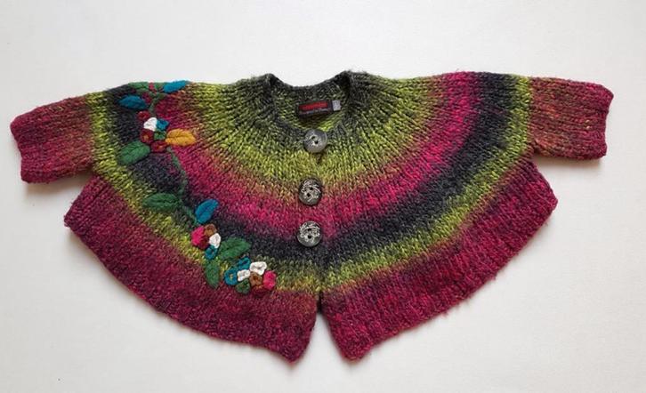 CATIMINI - Magnifique poncho rose et vert - T.6 mois/67cm, Enfants & Bébés, Vêtements de bébé | Taille 68, Utilisé, Fille, Pull ou Veste