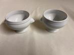 2 witte soeptassen, Huis en Inrichting, Ophalen, Gebruikt, Overige stijlen, Kop(pen) en/of Schotel(s)