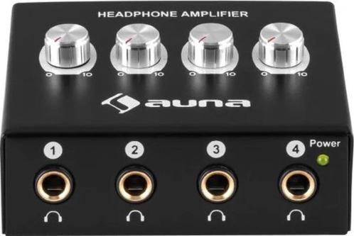 Auna HA-4CH - 4 kanaals headphone versterker, Audio, Tv en Foto, Hoofdtelefoons, Nieuw, Ophalen