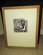 Edgar Tytgat tableau 30x24.5cm cadre bois naturel, Enlèvement ou Envoi