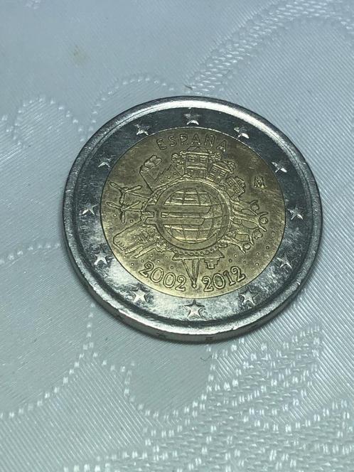 Gebruikte herdenkingsmunt van 2 euro 2012 Eurozone Spanje., Postzegels en Munten, Munten | Europa | Euromunten, Losse munt, 2 euro
