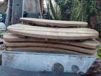 8 Ronde houten bank, Enlèvement, Comme neuf, Bois