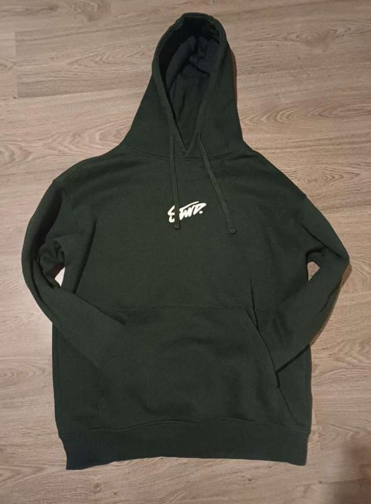 Donkergroene Hoodie met STWD Print  Uitstekende Staat Maat L, Kleding | Heren, Truien en Vesten, Zo goed als nieuw, Maat 52/54 (L)