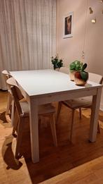 Witte houten uitschuifbare tafel 4 - 8 personen, Enlèvement