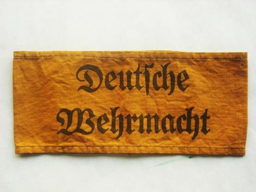 Brassard allemand original et d'époque de la Wehrmacht, Verzamelen, Militaria | Tweede Wereldoorlog, Landmacht, Embleem of Badge