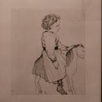 Henri EVENEPOEL Nice 1872  Parijs 1899 Ets Charles au cheval, Antiek en Kunst, Ophalen of Verzenden