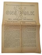 nederlandse ww2 krant in gebruikte staat ons volk 8-1941, Ophalen of Verzenden