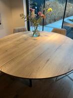 Ronde Eettafel met  6 stoelen, Huis en Inrichting, Tafels | Eettafels, Ophalen, Zo goed als nieuw