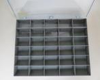 opbergdoosje 30 vakjes 20 x 10,5 x 3 cm kunsstof  grijs, Ophalen of Verzenden, Gebruikt