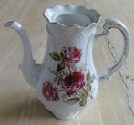 Oude Franse brocante koffiepot, rozen, leuk als vaas, Enlèvement ou Envoi