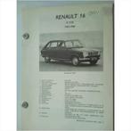 Renault 16 Vraagbaak losbladig 1965-1966 #1 Nederlands, Livres, Autos | Livres, Utilisé, Enlèvement ou Envoi, Renault