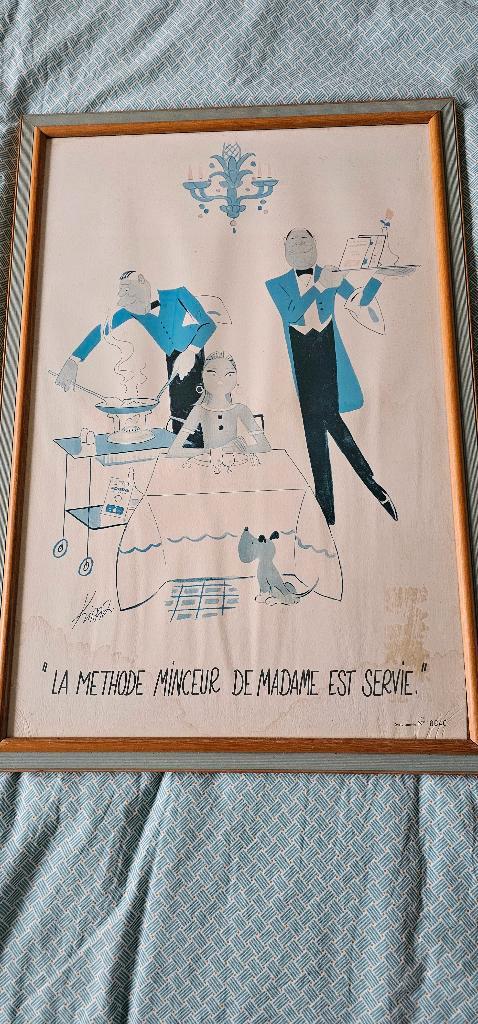 Lithographie Kiraz Methode minceur Madame est servie, Verzamelen, Posters, Ophalen