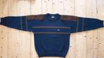 Vintage jaren 80 90 trui heren, blauw bruin, Tigi, Medium, Ophalen, Blauw