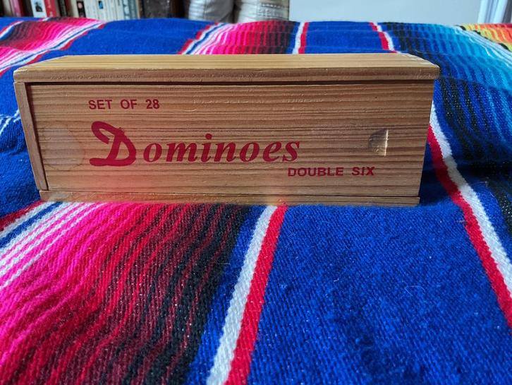 Ancien Domino 28 pièces Bakélite “Double Six”, Hobby en Vrije tijd, Gezelschapsspellen | Overige, Gebruikt, Ophalen