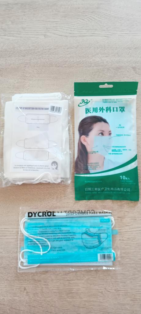 Set beschermende stoffen maskers voor volwassenen, Handtassen en Accessoires, Uiterlijk | Mondverzorging, Nieuw, Overige typen