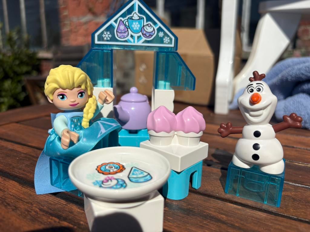 Duplo 10920 Elsa’s en Olaf’s theefeest, Ophalen of Verzenden, Zo goed als nieuw, Compleet, Disney