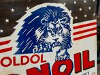 Panneau d'affichage émaillé LIONOIL 1952, Enlèvement, Utilisé, Panneau publicitaire