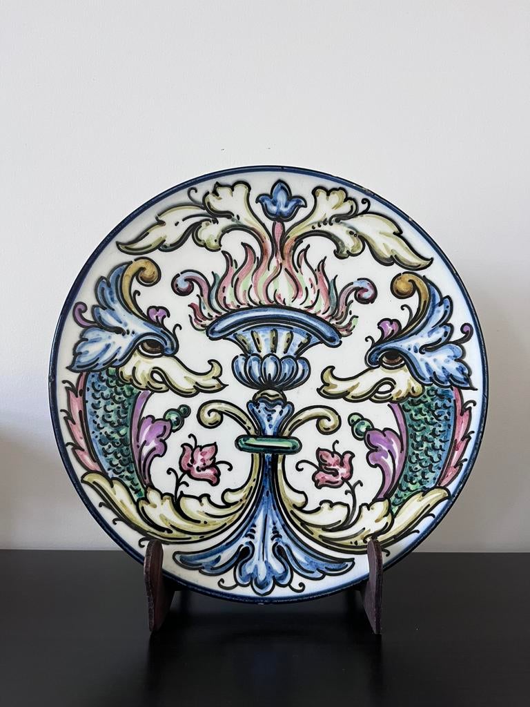 Authentiek handgeschilderd Spaans bord keramiek, Ophalen of Verzenden