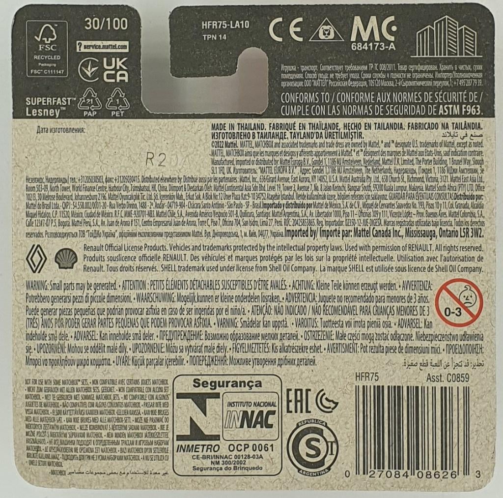 Matchbox - Renault Kangoo - HFR75 - 1:64, Hobby en Vrije tijd, 333 Continental Boulevard, El Segundo, CA 90245, United States