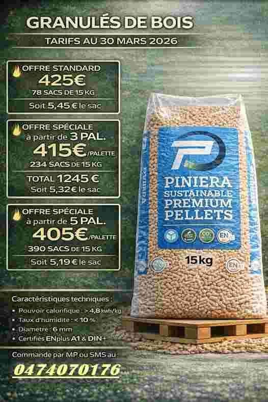 Palette de pellets 100% résineux paiement a la livraison, Tuin en Terras, Brandhout, Overige houtsoorten, 6 m³ of meer, Verzenden