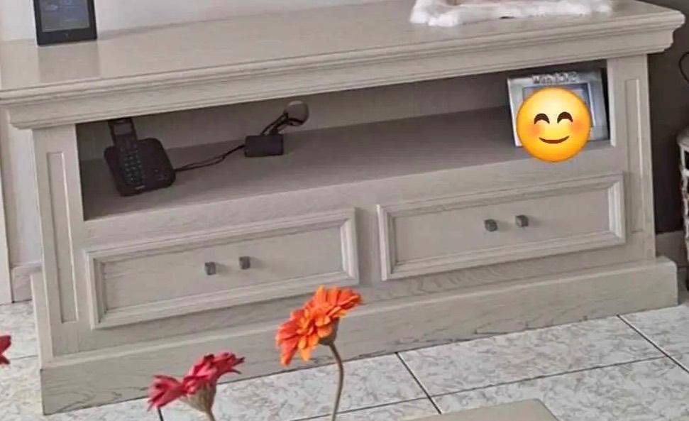 Tv kast, Ophalen, 100 tot 150 cm, Eikenhout, Minder dan 100 cm