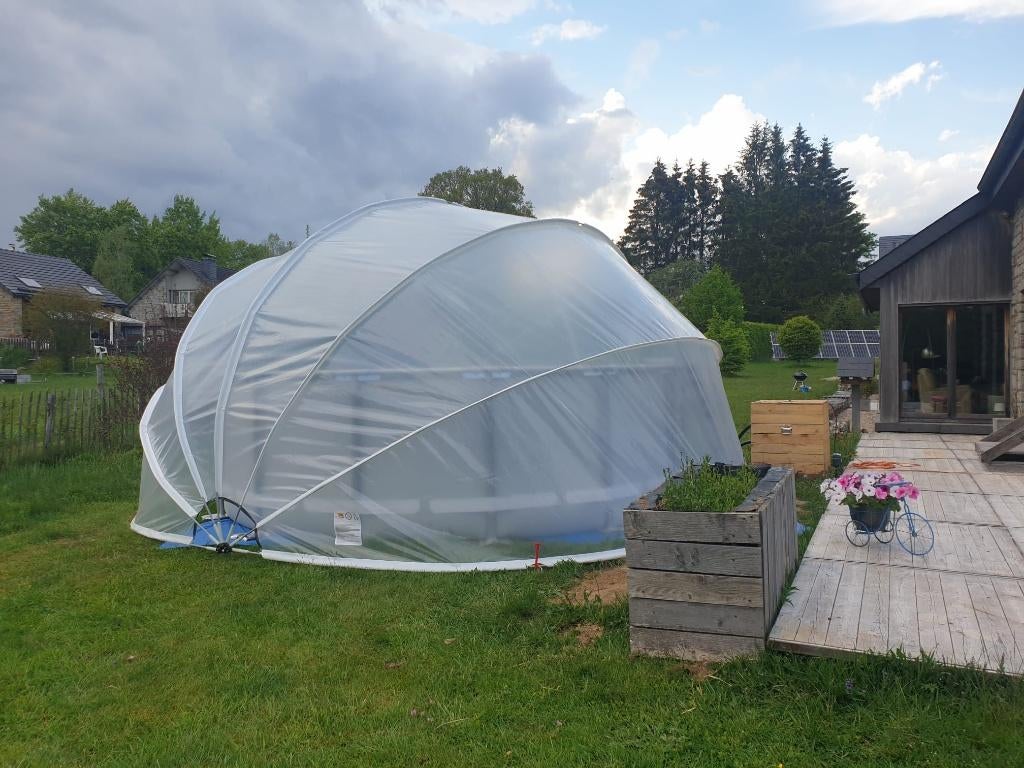 Sunnytent zwembadkoepel, Tuin en Terras, Zwembad-toebehoren, Gebruikt, Afdekzeil, Ophalen