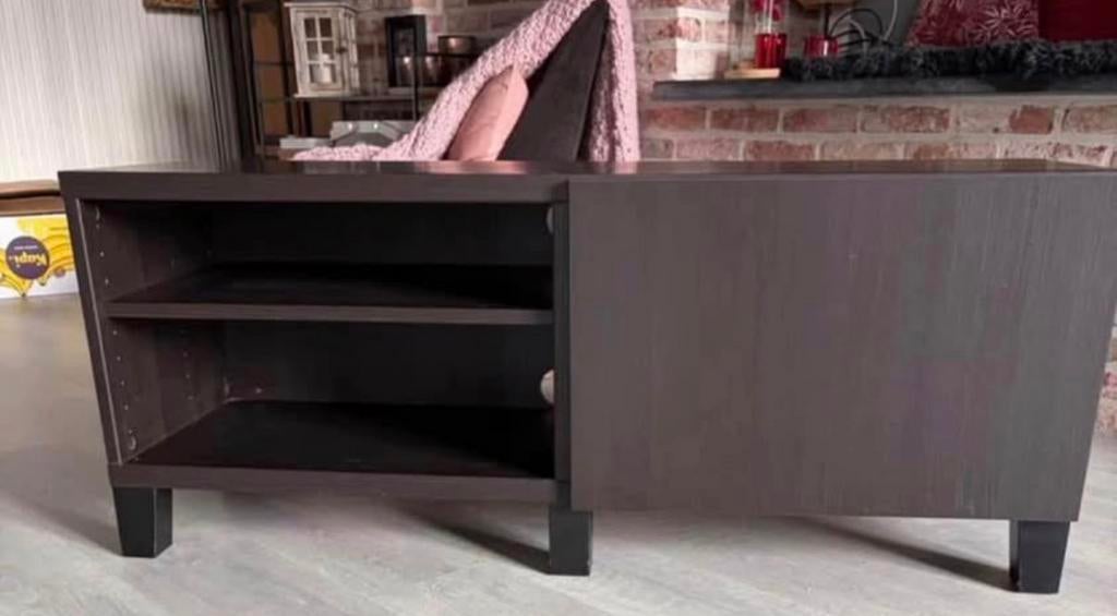 Meuble TV besta, Maison & Meubles, Teck, Moins de 100 cm, 100 à 150 cm, Enlèvement