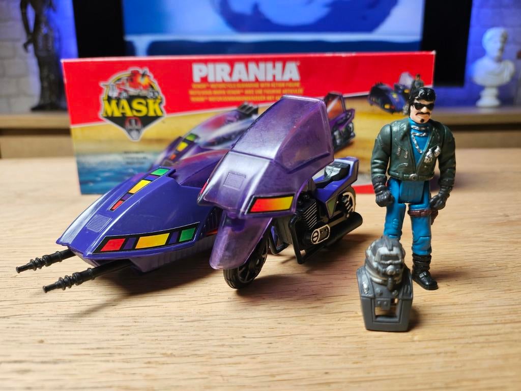 Véhicule Piranha MASK Kenner 1985 – Complet Avec Boîte Et Notice, Bon état