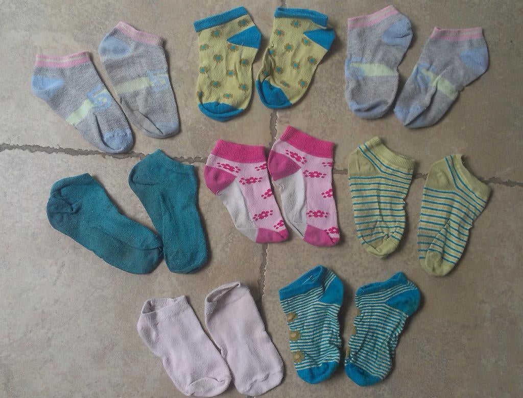 8 paar sneaker kousen mt 21 - 23, Gebruikt, Meisje, Ophalen of Verzenden, Sokken