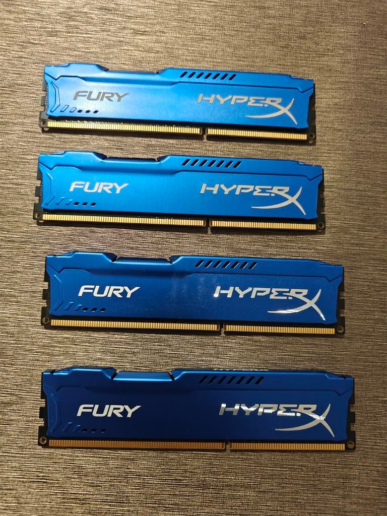 Kingston Fury HyperX DDR3 RAM 4 X 4GB, Computers en Software, RAM geheugen, Ophalen, DDR3