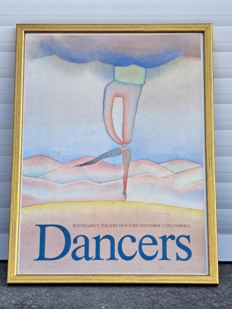 Lithographie dancers de jean michel folon, Ophalen of Verzenden