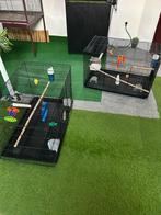 2 cage en parfait état avec bac noir avec accessoires, Animaux & Accessoires, Enlèvement ou Envoi, Comme neuf