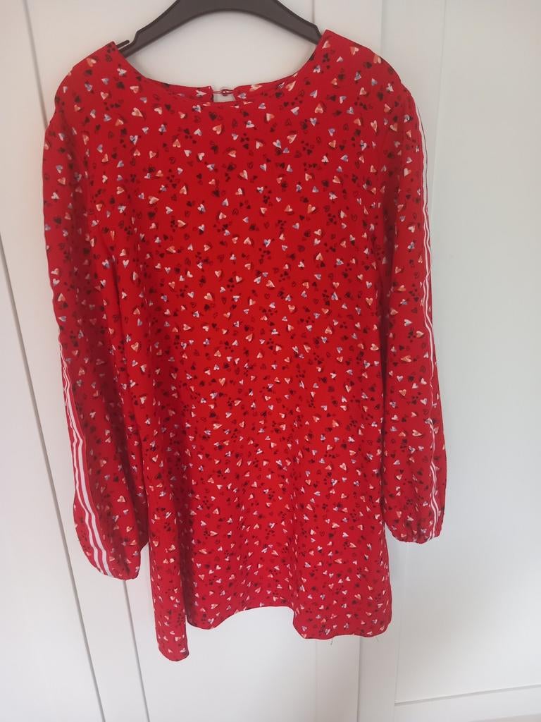 Rood kleedje blue bay maat 152, Kinderen en Baby's, Kinderkleding | Maat 152, Ophalen, Meisje, Zo goed als nieuw, Jurk of Rok