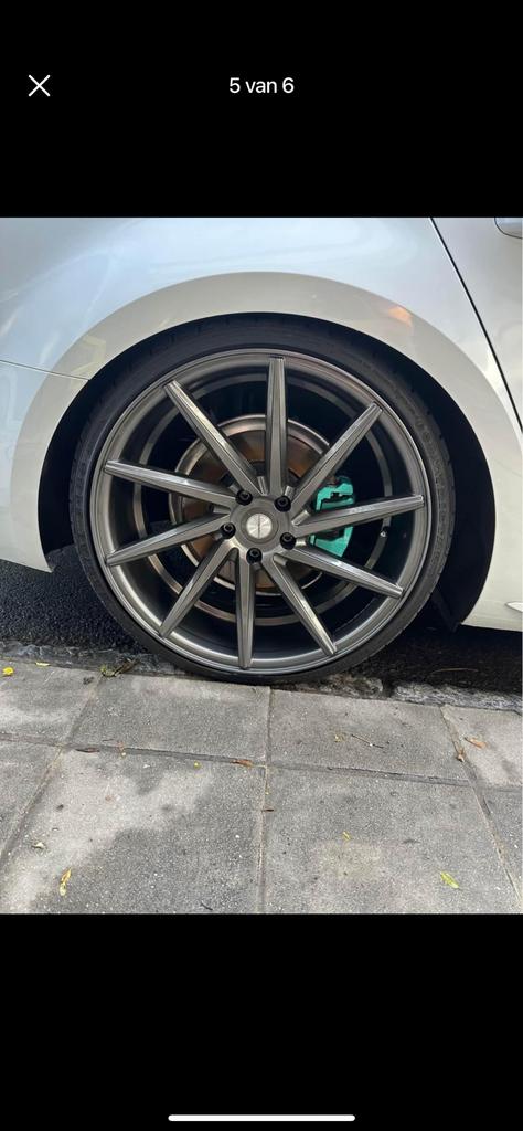 Mooie nieuwe set turbo look velgen 5x112 in 19” met banden, Auto-onderdelen, Banden en Velgen, Banden en Velgen, Nieuw, 235 mm