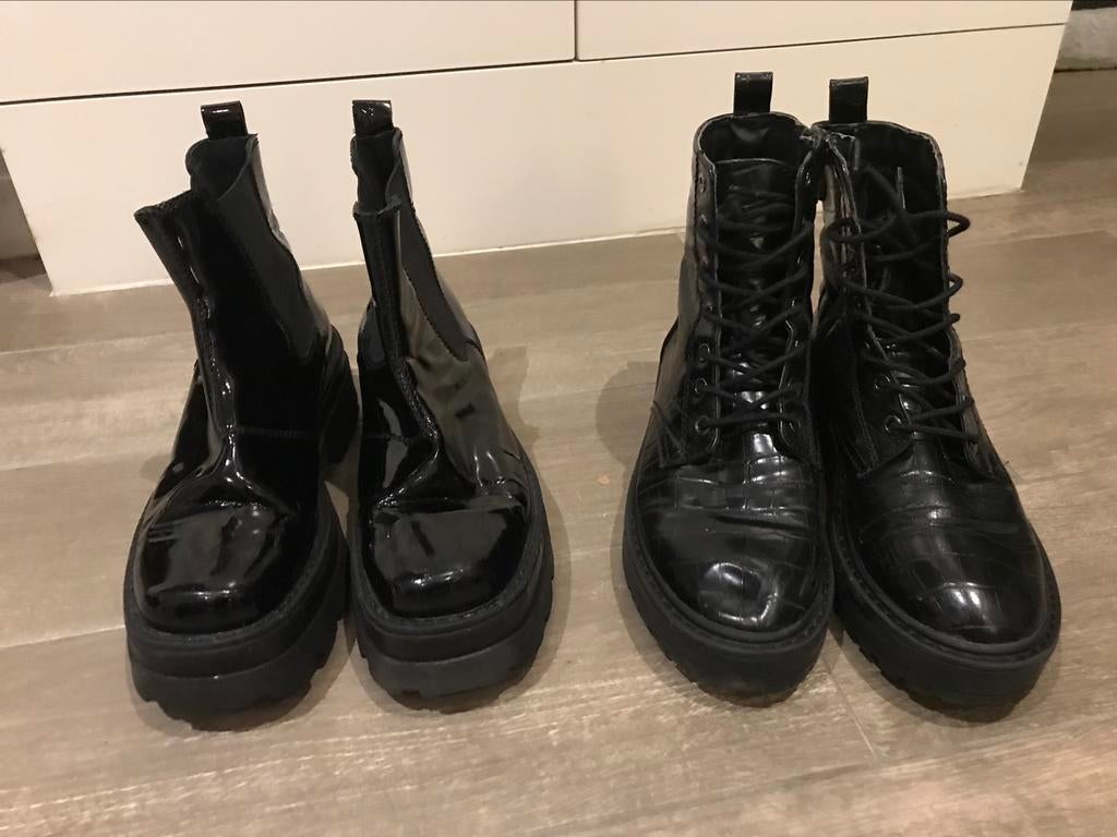 2 BOTTEN VOOR DAMES MAAT 38 , GOEDE STAAT !!, Hoge laarzen, Zwart, Ophalen of Verzenden, Zo goed als nieuw