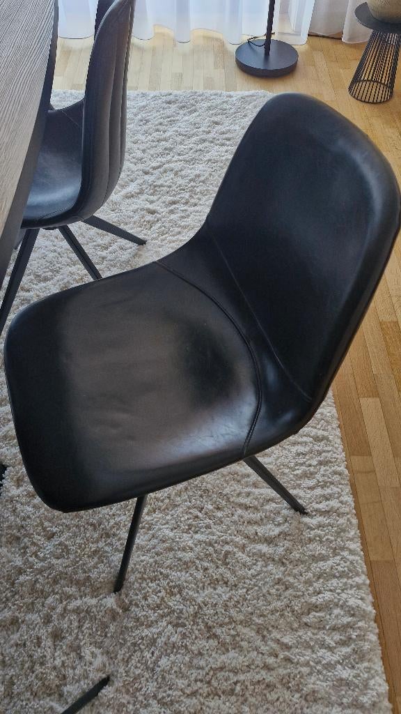 Lederen stoelen, Maison & Meubles, Chaises, Comme neuf, Enlèvement, Cinq, Six Chaises ou plus, Cuir