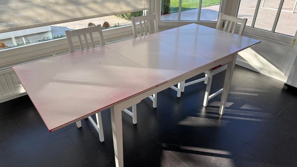 Eettafel voor 6 tot 10 personen., Huis en Inrichting, Tafels | Eettafels, Ophalen, Gebruikt, 50 tot 100 cm, Vijf personen of meer
