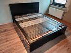Malm bed zwart 160x200, Maison & Meubles, Enlèvement, 200 cm, Bois, Deux personnes